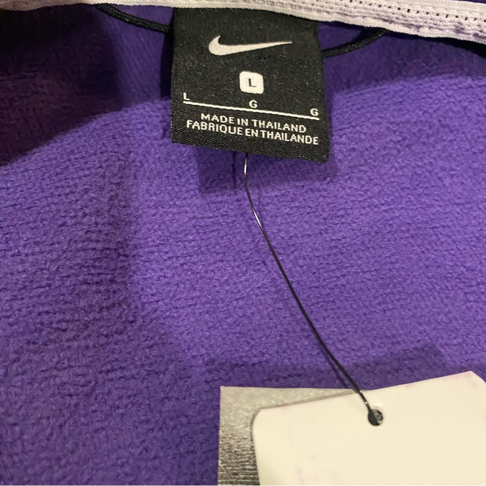 Louisiana State Tigers Jacket Women's Large Purple NikeFull Zip Sideline LSU New - Picture 7 of 8